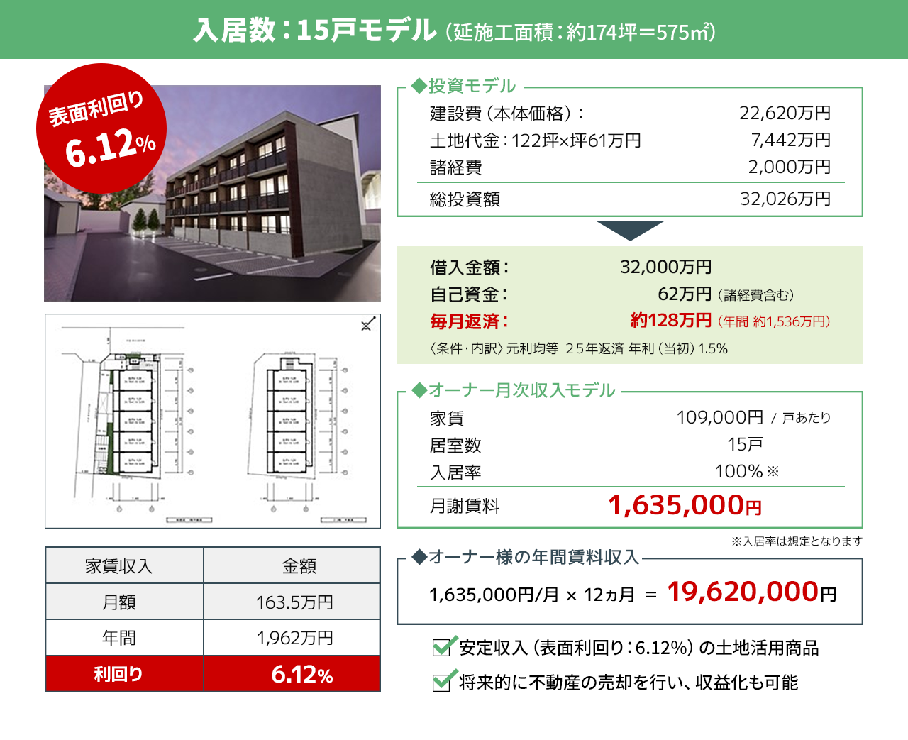 ローコストRCマンションプランイメージ1